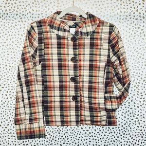 Vintage J.Crew lightweight preppy plaid blazer